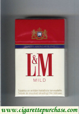 L&M Quality American Blend Mild cigarettes hard box